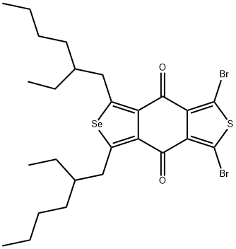 4H,8H-[2]Benzoselenopheno[5,6-c]thiophene-4,8-dione, 1,3-dibromo-5,7-bis(2-ethylhexyl)- Structure