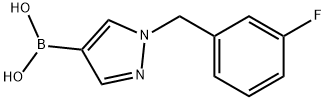 [1-[(3-Fluorophenyl)methyl]-1H-pyrazol-4-yl]boronic acid Structure