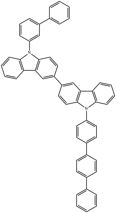 3,3'-Bi-9H-carbazole, 9-[1,1'-biphenyl]-3-yl-9'-[1,1':4',1''-terphenyl]-4-yl- Structure