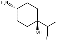 Cyclohexanol, 4-amino-1-(difluoromethyl)-, cis- Structure