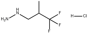 Hydrazine, (3,3,3-trifluoro-2-methylpropyl)-, hydrochloride (1:1) Structure