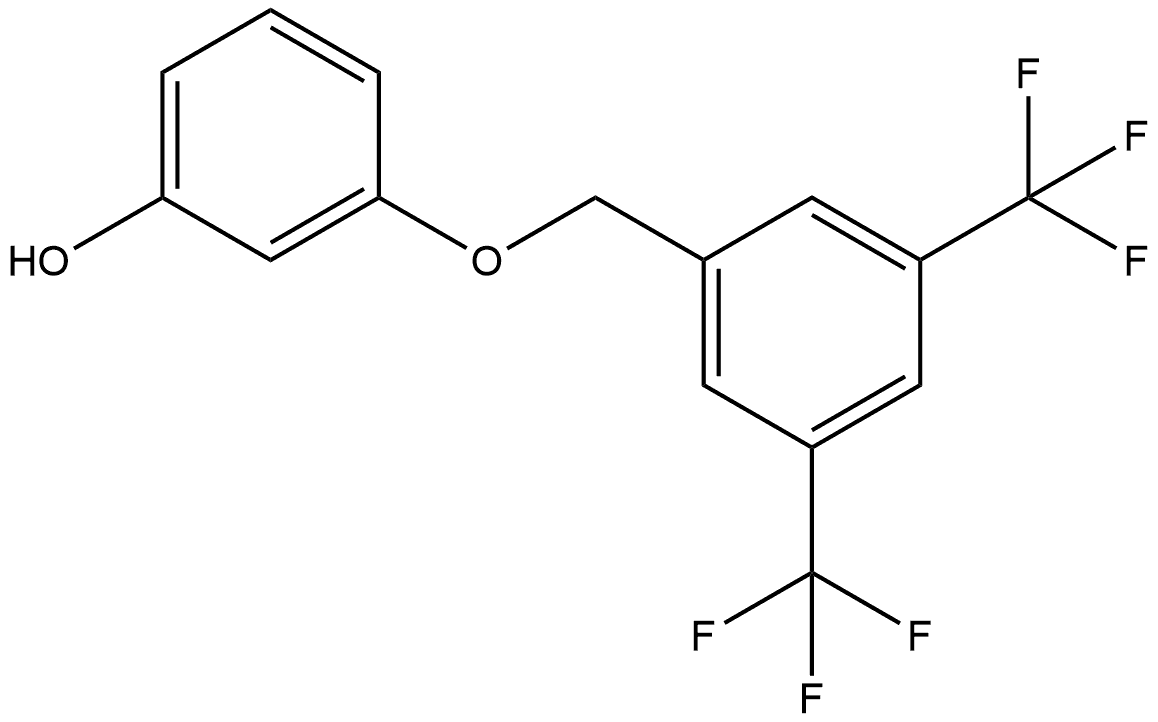 3-[[3,5-Bis(trifluoromethyl)phenyl]methoxy]phenol Structure