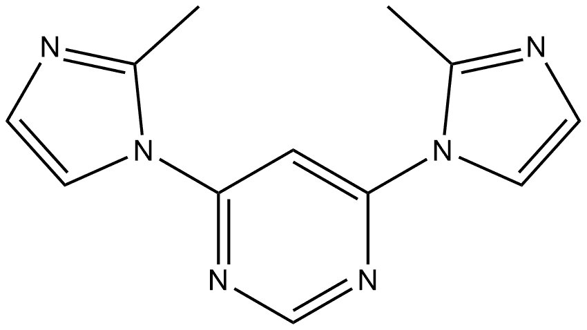 4,6-Bis(2-methyl-1H-imidazol-1-yl)pyrimidine Structure