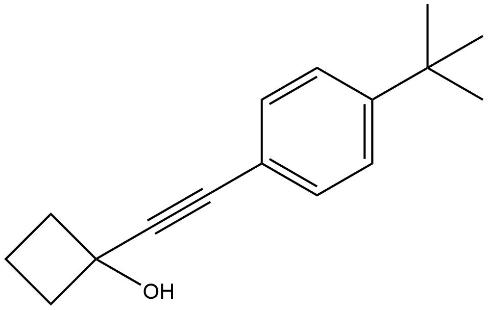 1-[2-[4-(1,1-Dimethylethyl)phenyl]ethynyl]cyclobutanol Structure