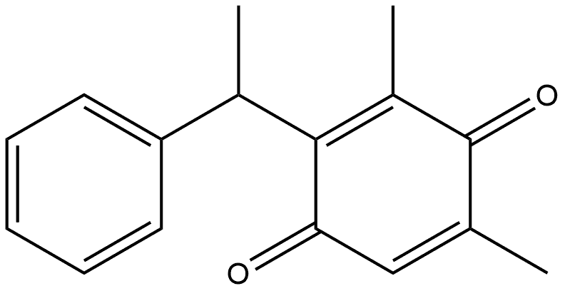 3,5-Dimethyl-2-(1-phenylethyl)-2,5-cyclohexadiene-1,4-dione Structure