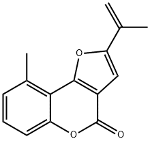 4H-Furo[3,2-c][1]benzopyran-4-one, 9-methyl-2-(1-methylethenyl)- Structure