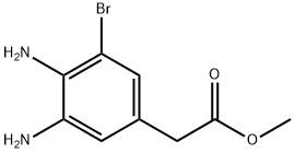 Benzeneacetic acid, 3,4-diamino-5-bromo-, methyl ester Structure