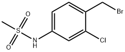 N-(4-(Bromomethyl)-3-chlorophenyl)methanesulfonamide Structure