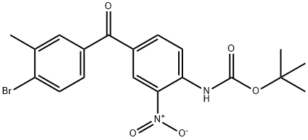 Tert-butyl (4-(4-bromo-3-methylbenzoyl)-2-nitrophenyl)carbamate Structure