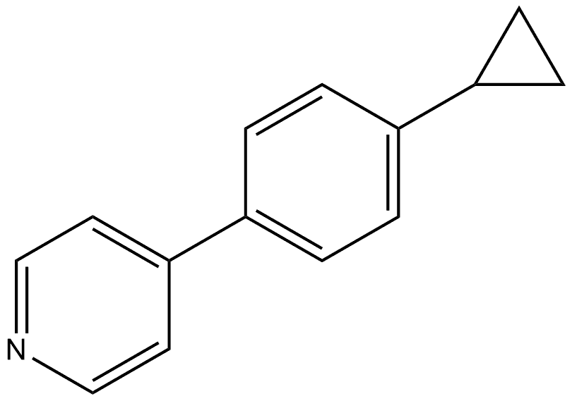 4-(4-Cyclopropylphenyl)pyridine 구조식 이미지