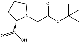 1-Pyrrolidineacetic acid, 2-carboxy-, 1-(1,1-dimethylethyl) ester, (2S)- Structure