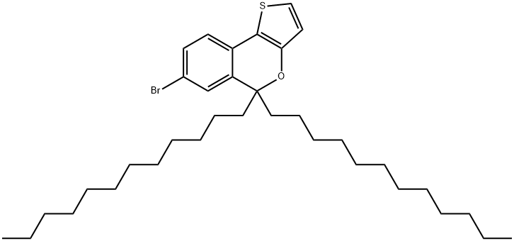 5H-Thieno[3,2-c][2]benzopyran, 7-bromo-5,5-didodecyl- Structure