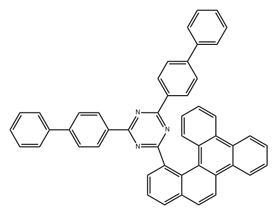 1,3,5-Triazine, 2-benzo[a]triphenylen-10-yl-4,6-bis([1,1'-biphenyl]-4-yl)- Structure