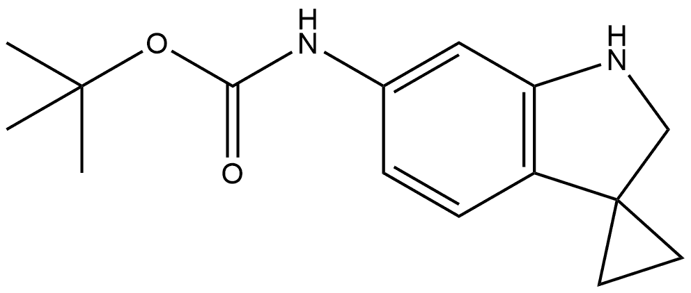 tert-butyl spiro[cyclopropane-1,3'-indolin]-6'-ylcarbamate Structure