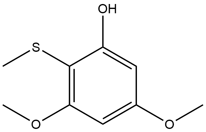 3,5-Dimethoxy-2-(methylthio)phenol Structure