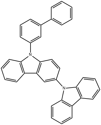 3,9'-Bi-9H-carbazole, 9-[1,1'-biphenyl]-3-yl- 구조식 이미지