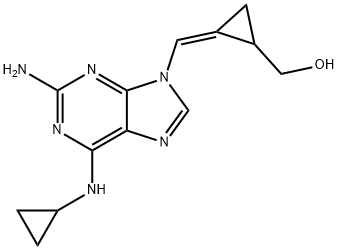(Z)-(2-((2-Amino-6-(cyclopropylamino)-9H-purin-9-yl)methylene)cyclopropyl)methanol 구조식 이미지