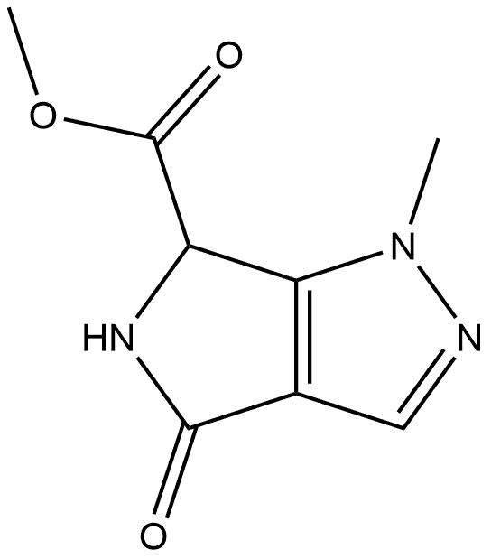 Methyl 1,4,5,6-tetrahydro-1-methyl-4-oxopyrrolo[3,4-c]pyrazole-6-carboxylate Structure