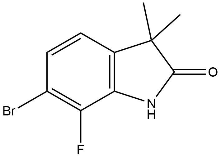 6-bromo-7-fluoro-3,3-dimethyl-1H-indol-2-one Structure