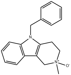 1H-Pyrido[4,3-b]indole, 2,3,4,5-tetrahydro-2-methyl-5-(phenylmethyl)-, 2-oxide Structure