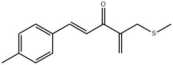 (E)-4-(methylthiomethyl)-1-(p-tolyl)penta-1,4-dien-3-one 구조식 이미지