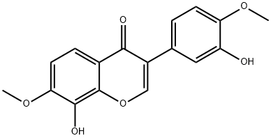 8,3′-Dihydroxy-7,4′-dimethoxyisoflavone Structure