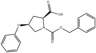 1,2-Pyrrolidinedicarboxylic acid, 4-phenoxy-, 1-(phenylmethyl) ester, (2S,4S)- Structure