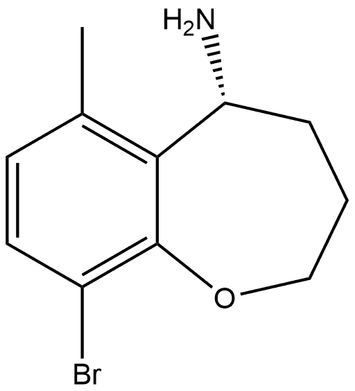 (R)-9-Bromo-2,3,4,5-tetrahydro-6-methyl-1-benzoxepin-5-amine Structure