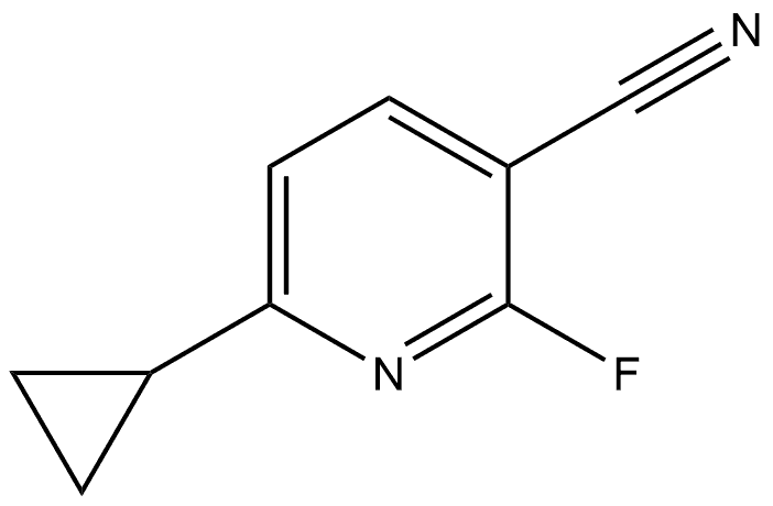 6-Cyclopropyl-2-fluoro-3-pyridinecarbonitrile Structure