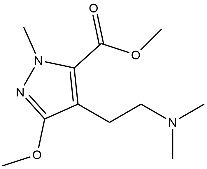 methyl 4-[2-(dimethylamino)ethyl]-3-methoxy-1-methyl-1H-pyrazole-5-carboxylate Structure