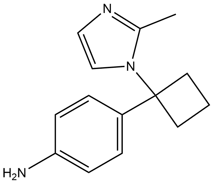 4-1-(2-Methyl-1H-imidazol-1-yl)cyclobutylbenzenamine Structure