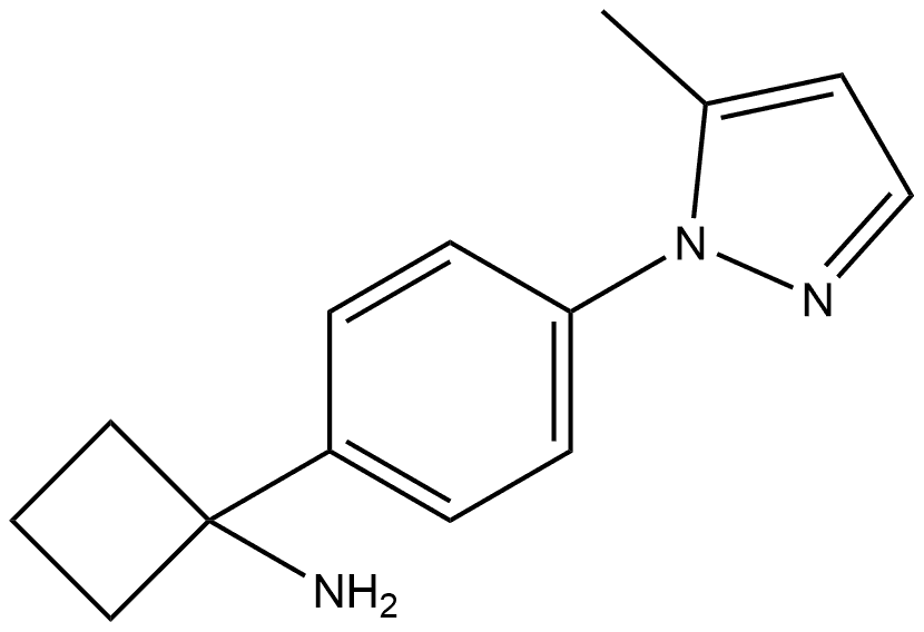 1-4-(5-Methyl-1H-pyrazol-1-yl)phenylcyclobutanamine Structure