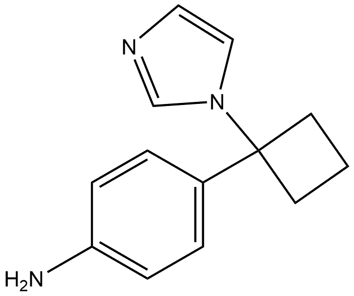 4-1-(1H-Imidazol-1-yl)cyclobutylbenzenamine Structure