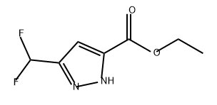 1H-Pyrazole-5-carboxylic acid, 3-(difluoromethyl)-, ethyl ester Structure