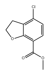 7-Benzofurancarboxylic acid, 4-chloro-2,3-dihydro-, methyl ester Structure