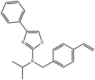 N-[(4-Ethenylphenyl)methyl]-N-(1-methylethyl)-4-phenyl-2-thiazolamine Structure