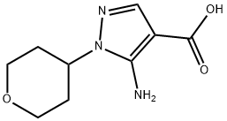 5-amino-1-(oxan-4-yl)-1H-pyrazole-4-carboxylic
acid Structure