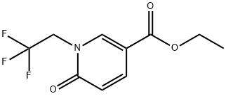 3-Pyridinecarboxylic acid, 1,6-dihydro-6-oxo-1-(2,2,2-trifluoroethyl)-, ethyl ester Structure