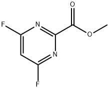 2-Pyrimidinecarboxylic acid, 4,6-difluoro-, methyl ester Structure