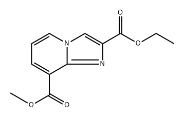 2-ethyl 8-methyl imidazo[1,2-a]pyridine-2,8-dicarboxylate Structure