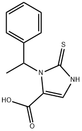 1H-Imidazole-4-carboxylic acid, 2,3-dihydro-3-(1-phenylethyl)-2-thioxo- 구조식 이미지
