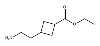 Cyclobutanecarboxylic acid, 3-(2-aminoethyl)-, ethyl ester Structure