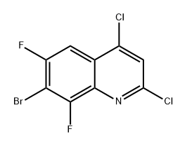 Quinoline, 7-bromo-2,4-dichloro-6,8-difluoro- Structure