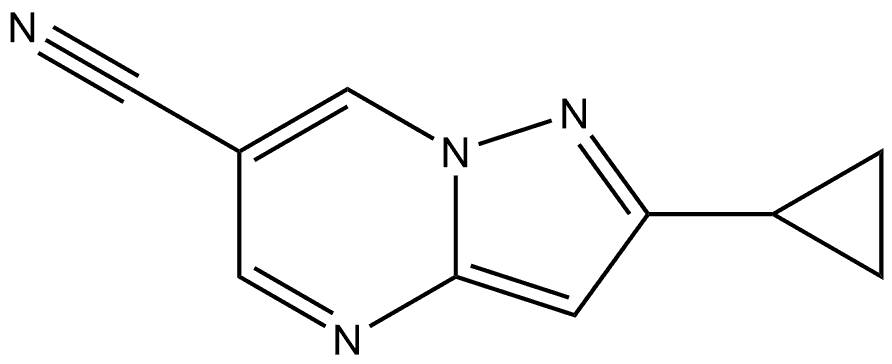 2-cyclopropylpyrazolo[1,5-a]pyrimidine-6-carbonitrile Structure