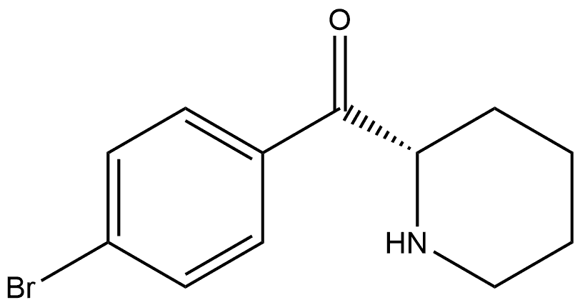 (S)-(4-bromophenyl)(piperidin-2-yl)methanone Structure