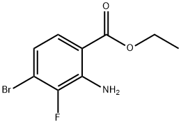 Benzoic acid, 2-amino-4-bromo-3-fluoro-, ethyl ester 구조식 이미지