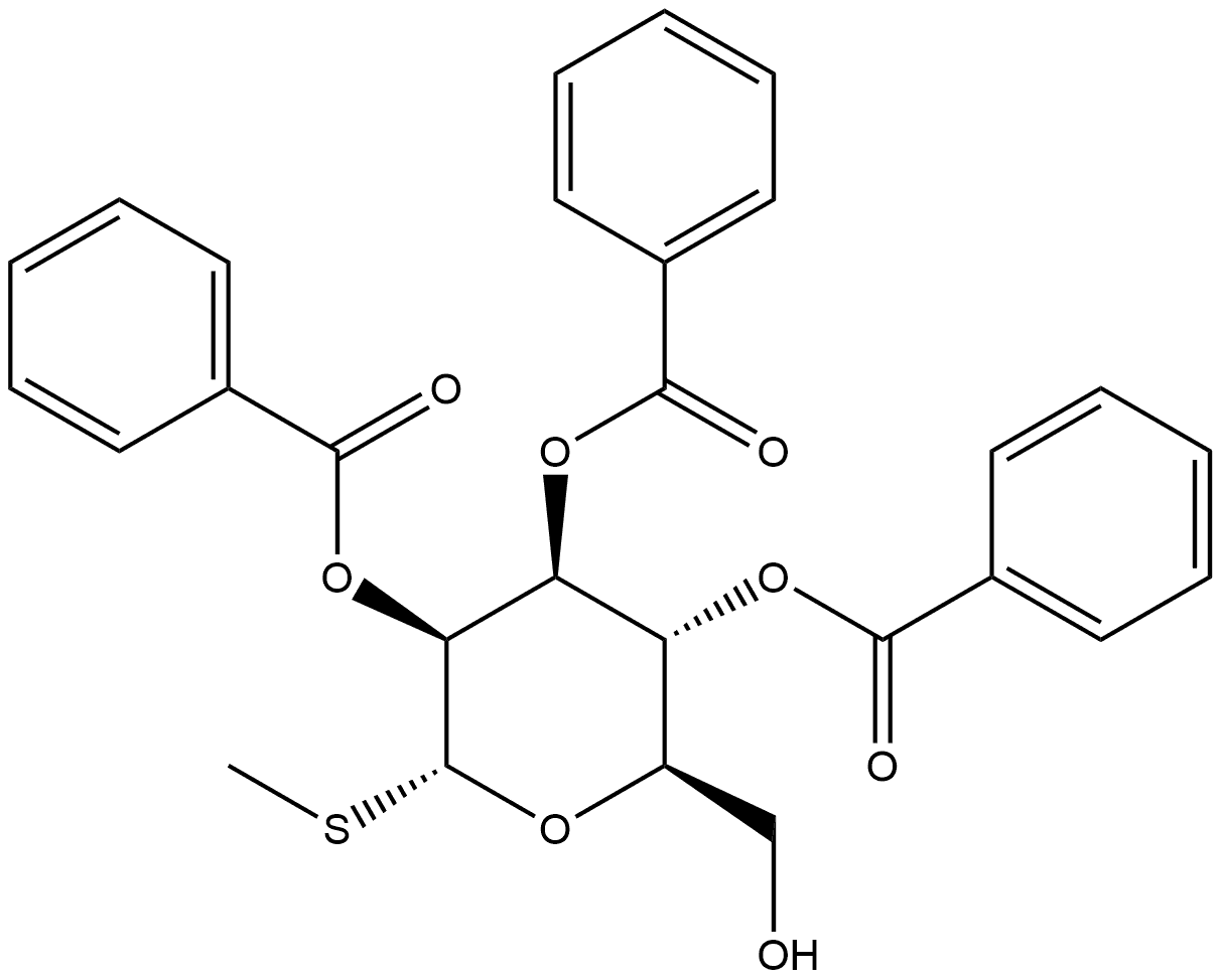 methyl 2,3,4-tri-O-benzoyl-1-thio-α-D-mannopyranoside Structure