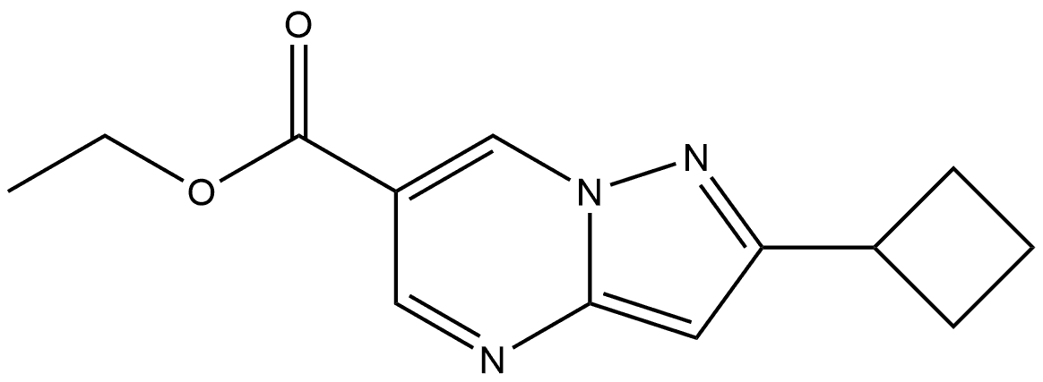 ethyl 2-cyclobutylpyrazolo[1,5-a]pyrimidine-6-carboxylate Structure