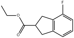 Ethyl 4-fluoro-2,3-dihydro-1H-indene-2-carboxylate 구조식 이미지