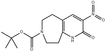 tert-butyl 3-nitro-2-oxo-5,6.8,9-tetrahydro-1H-pyrido[2.3-d]azepine-7(2H)-carboxylate Structure